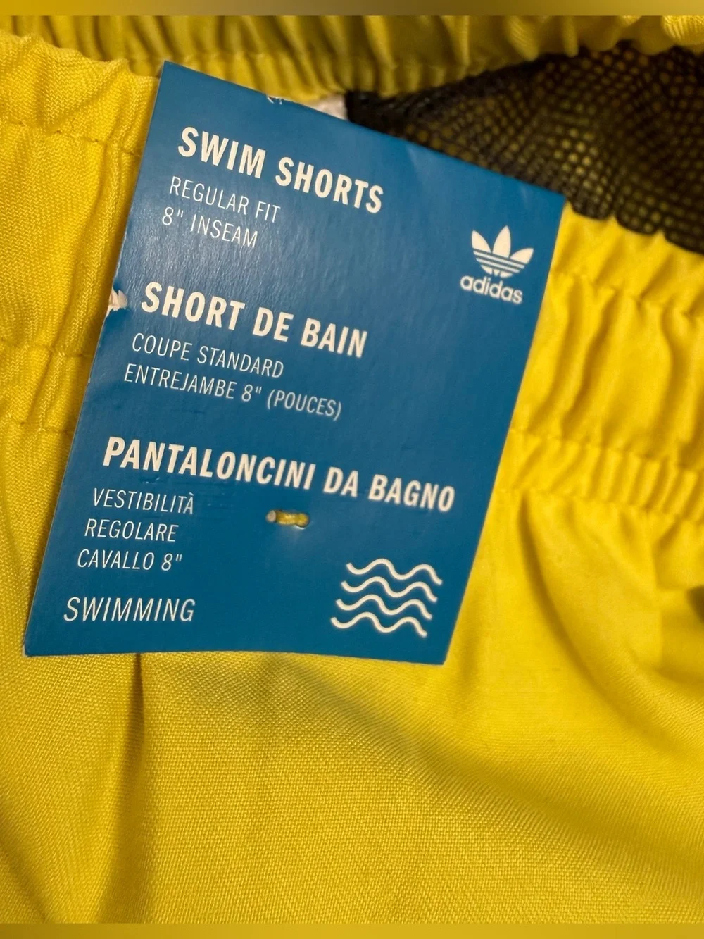 Men’s Adidas 3 Stripes Swim Shorts 8” Inseam Size 2XL